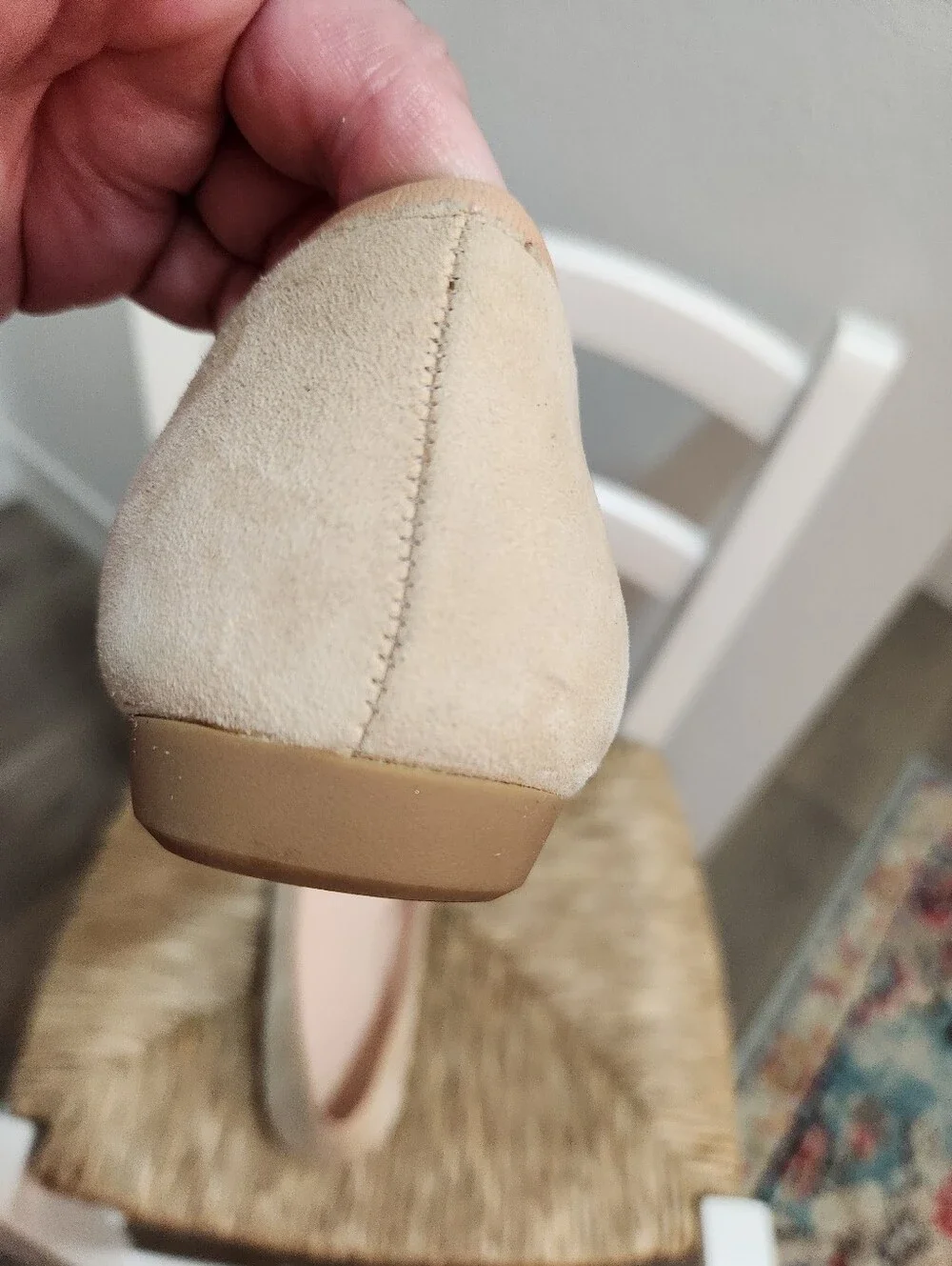 Cole Haan Suede Peep-Toe Flats Size 10 - Picture 5 of 7